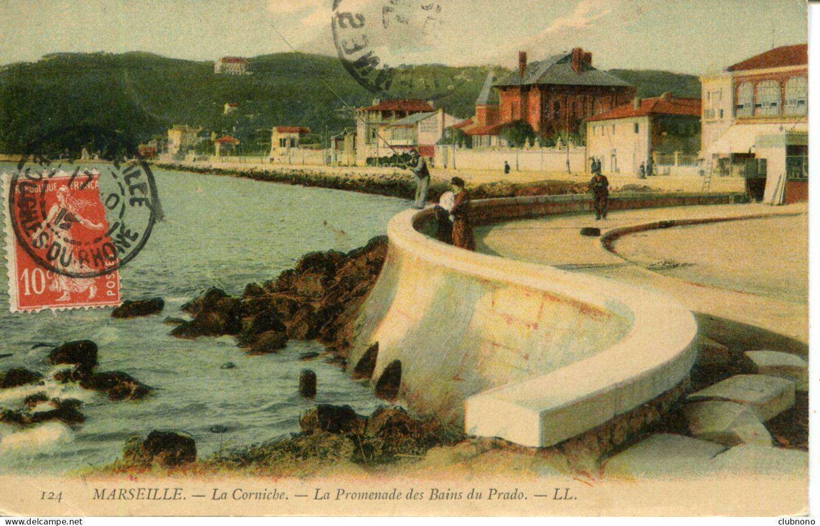 CPA - MARSEILLE - LA CORNICHE - PROMENADE DES BAINS DU PRADO - Endoume, Roucas, Corniche, Plages