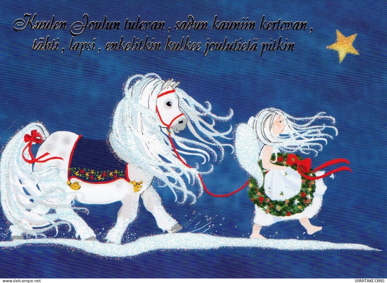 ANGELO Buon Anno Natale Vintage Cartolina CPSM #PAH069.IT - Anges