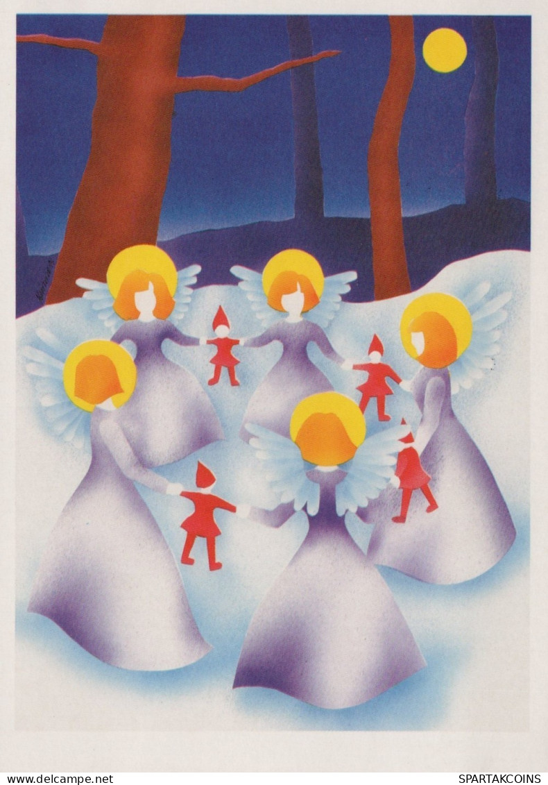 ANGELO Buon Anno Natale Vintage Cartolina CPSM #PAG884.IT - Anges