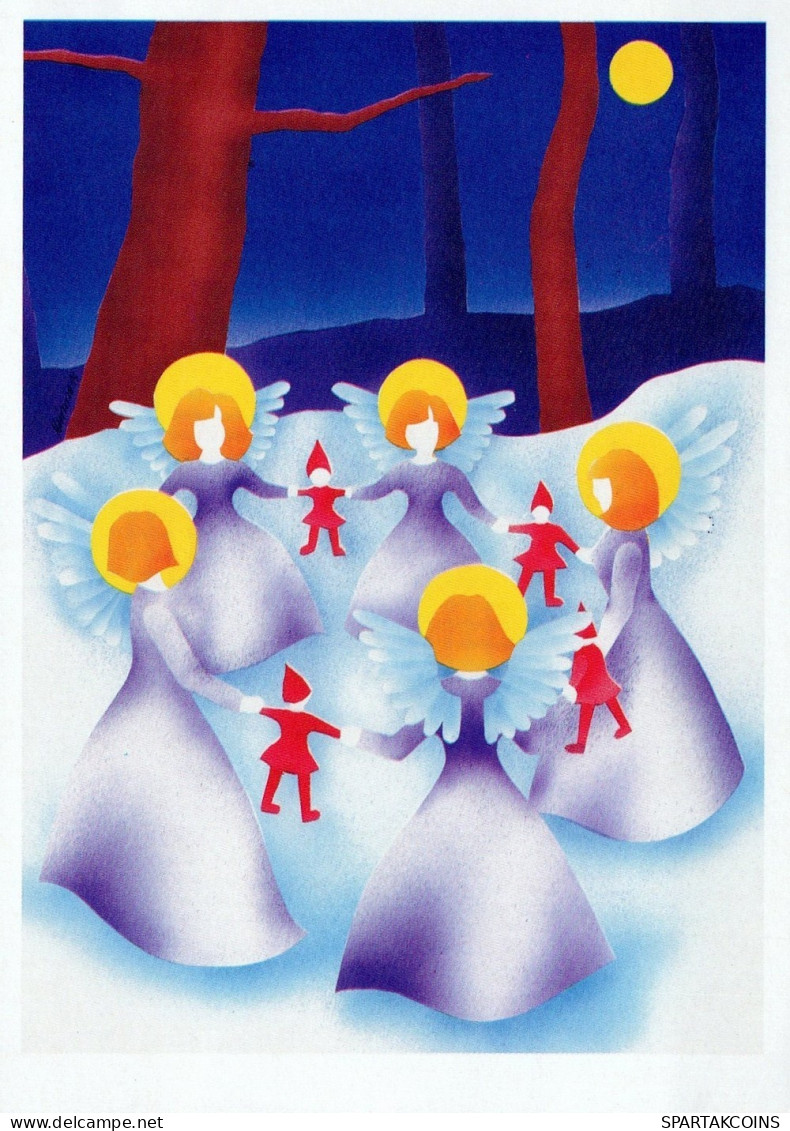 ANGELO Buon Anno Natale Vintage Cartolina CPSM #PAG884.IT - Anges