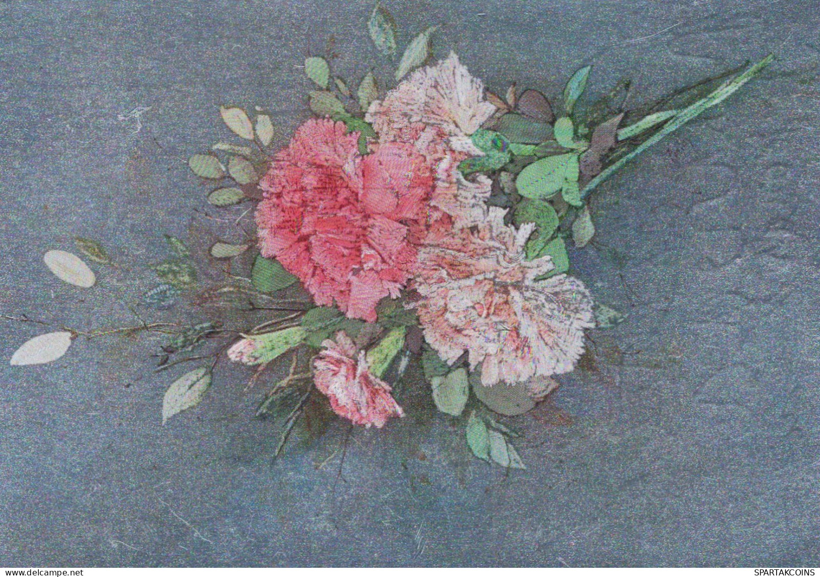 FLOWERS LENTICULAR 3D Vintage Ansichtskarte Postkarte CPSM #PAZ175.DE - Fleurs