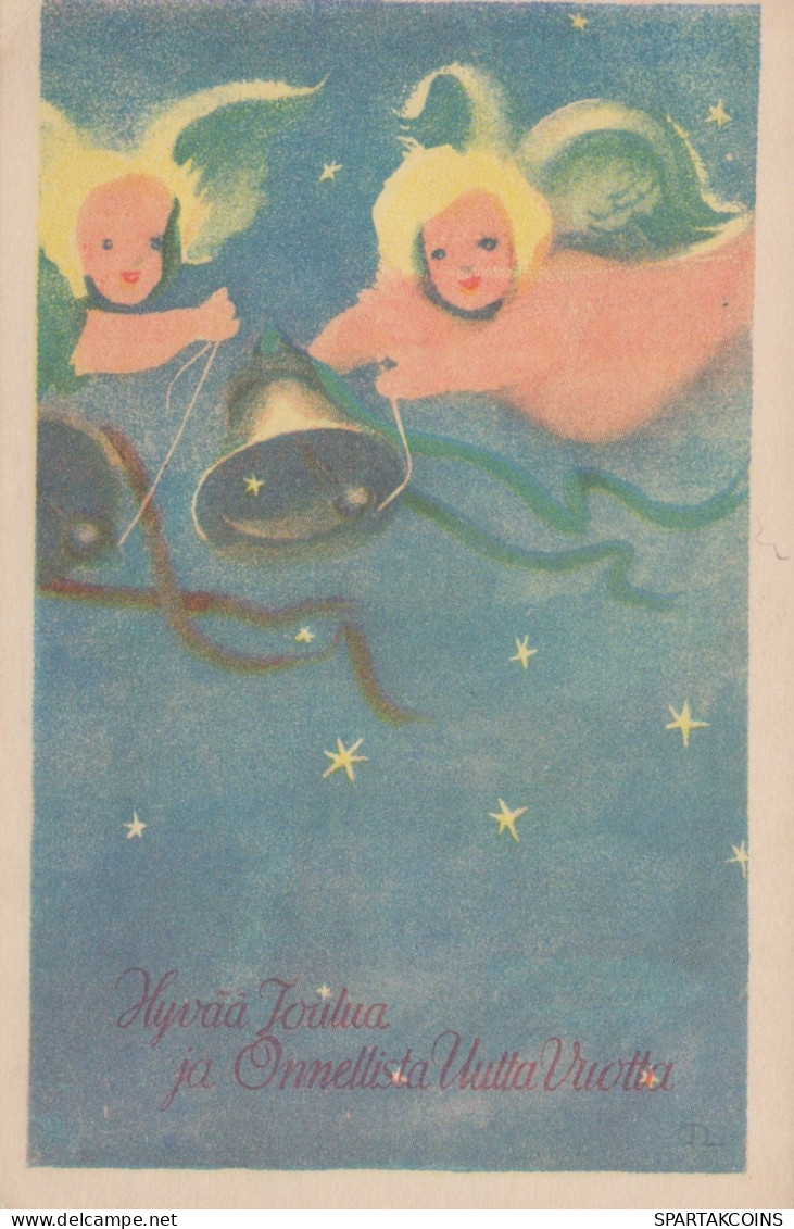 ANGELO Buon Anno Natale Vintage Cartolina CPSMPF #PAG758.IT - Anges