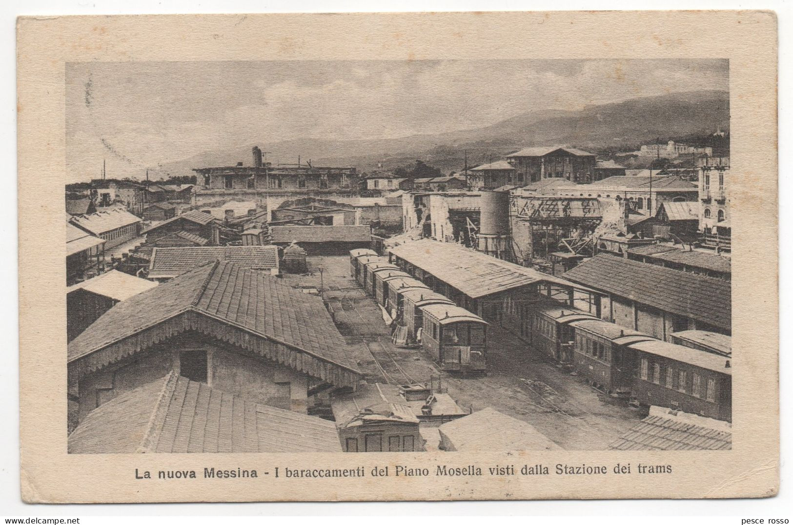 La Nuova Messina - Baraccamenti Di Piano Mosella Visti Dalla Stazione Dei Tram - Messina