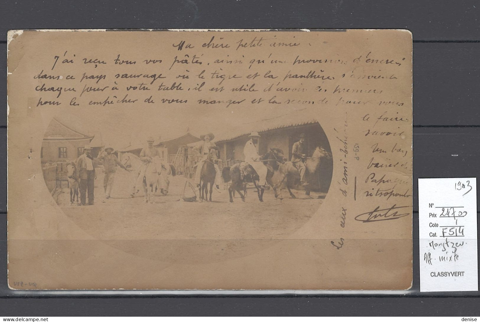 Mongtseu - Mongtze - 1903 - CP Recommandée Pour Novalaise En Savoie - Briefe U. Dokumente