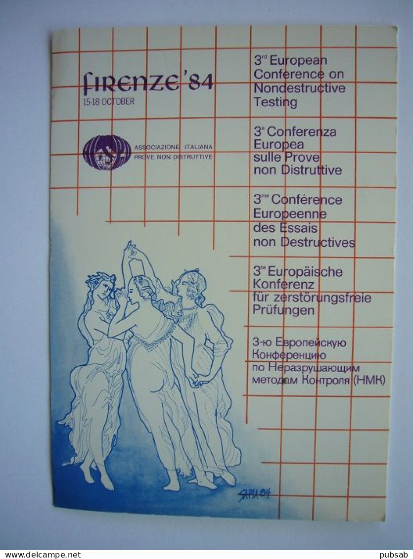 Avion / Airplane / ALITALIA / Firenze'84 / 3rd European Conference On Nondestructive Testing - 1946-....: Moderne