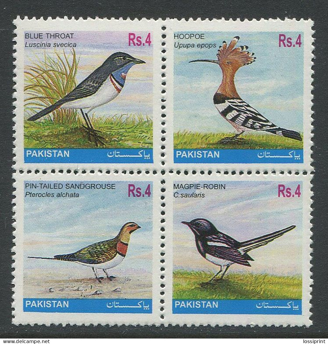 Pakistan:Unused Stamps Serie Birds, 2001, MNH - Pakistán