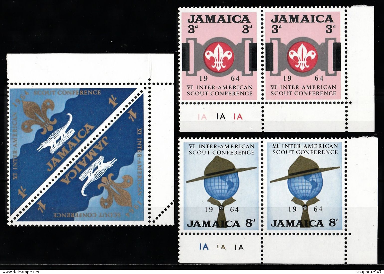 1964 Giamaica Jamaica Inter-American Scout Conference Set MNH** E24 - Ongebruikt