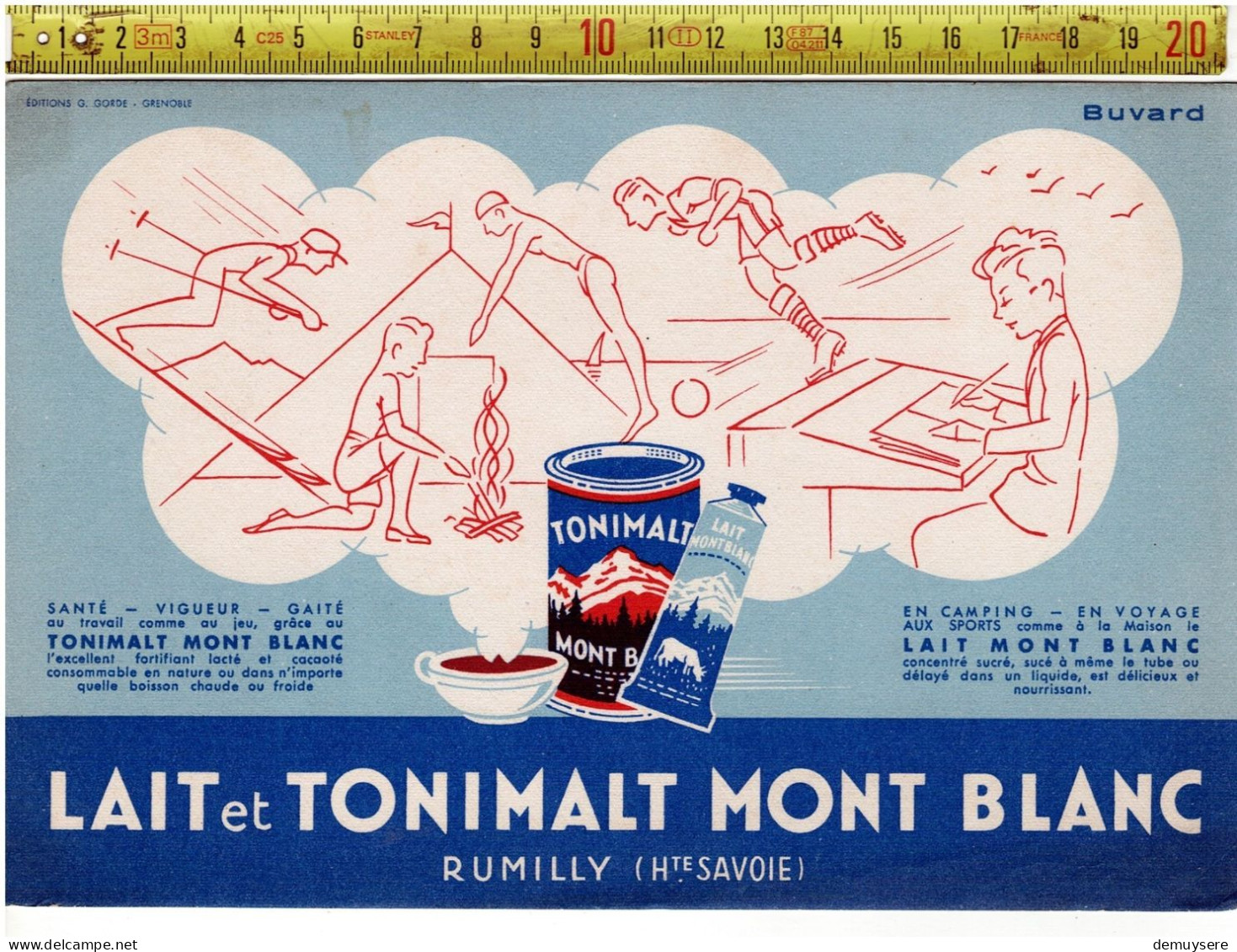 SOLDE 2009 - BUVARD - LAIT ET TONIMALT MONT BLANC  - RUMILLY - Food