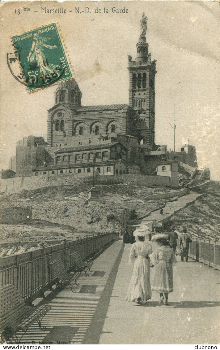 CPA - MARSEILLE - NOTRE-DAME DE LA GARDE - Notre-Dame De La Garde, Lift En De Heilige Maagd