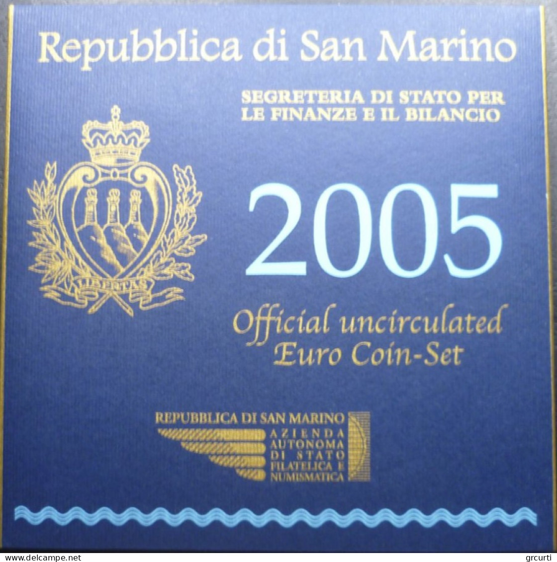 San Marino - 2005 - Serie Zecca - Con 5 € Argento "Antonio Onofri" - San Marino