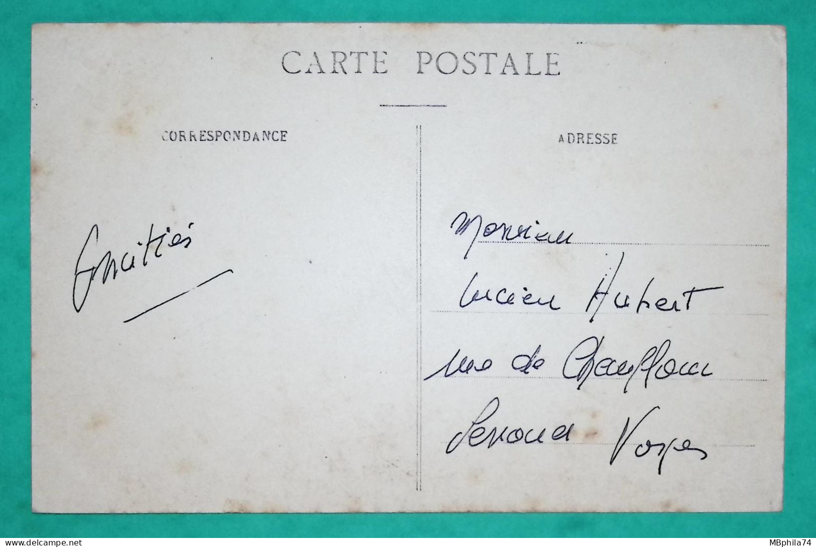 4C MADAGASCAR ET DEPENDANCE CARTE POSTALE MILITAIRE COMMANDANT D'ARMES POSTE D'ANKORIKA DIEGO SUAREZ COVER FRANCE - Covers & Documents