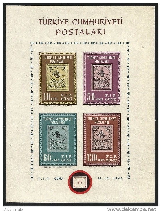 Türkiye 1963 Mi 1884-1887 MNH (BL10) FIP International Philately Day - Blocchi & Foglietti