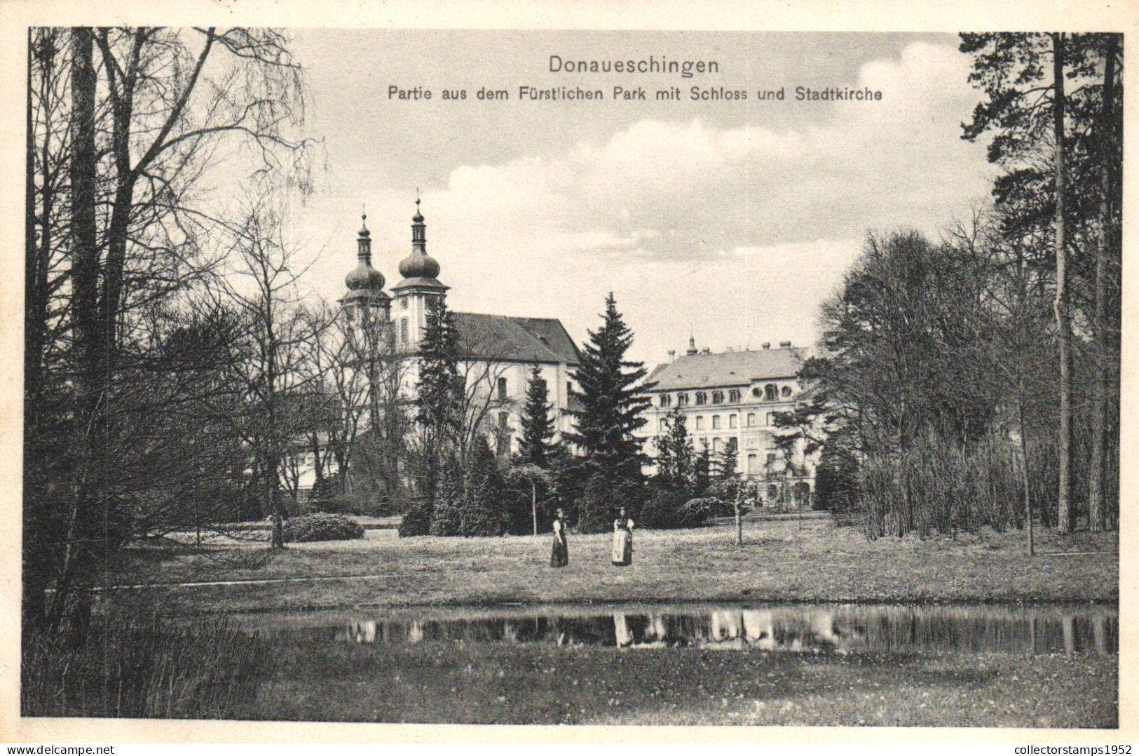 DONAUESCHINGEN, BADEN-WURTTEMBERG, CHURCH, CASTLE, PARK, GERMANY, POSTCARD - Donaueschingen