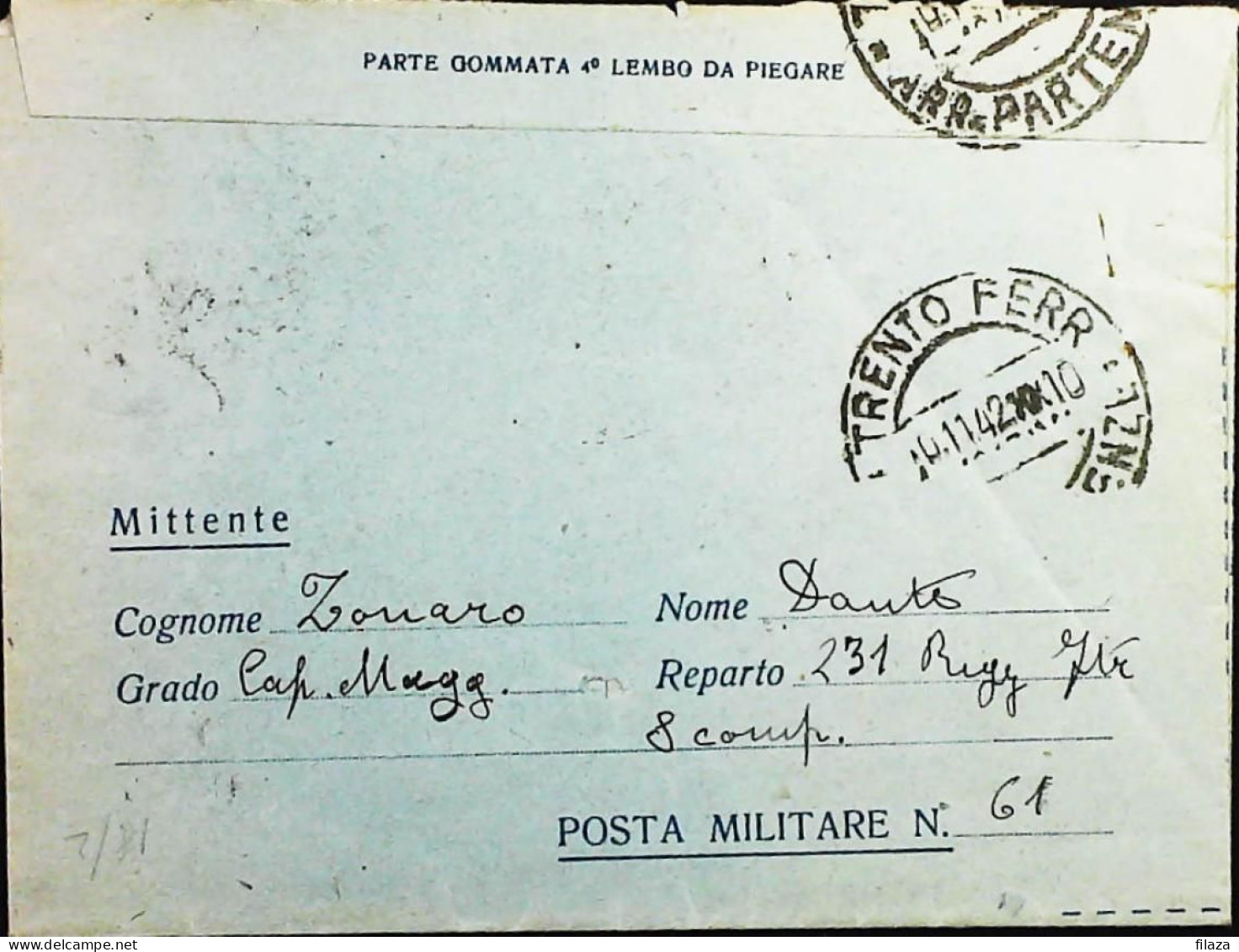 POSTA MILITARE ITALIA IN GRECIA  - WWII WW2 - S6852 - Posta Militare (PM)