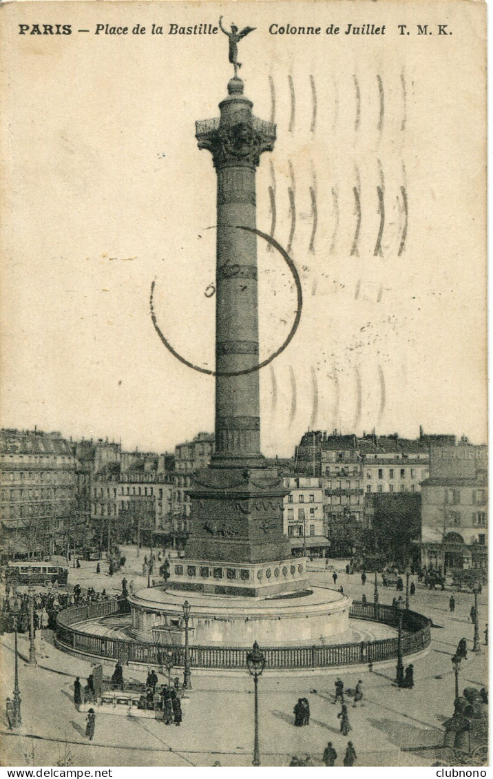 CPA - PARIS - PLACE DE LA BASTILLE - COLONNE DE JUILLET (3) - Places, Squares