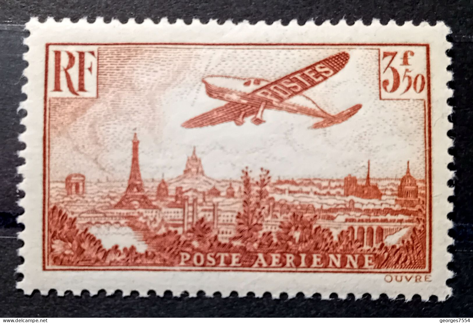 FRANCE - AVION SURVOLANT PARIS 3.50 BRUN-JAUNE  N°13  NEUF **COTE 120 - 1927-1959 Nuevos