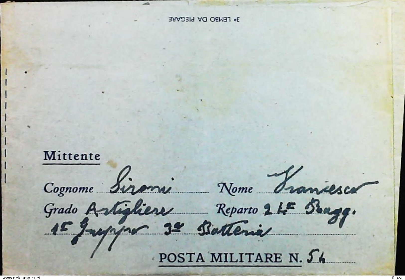 POSTA MILITARE ITALIA IN LIBIA  - WWII WW2 - S6741 - Military Mail (PM)