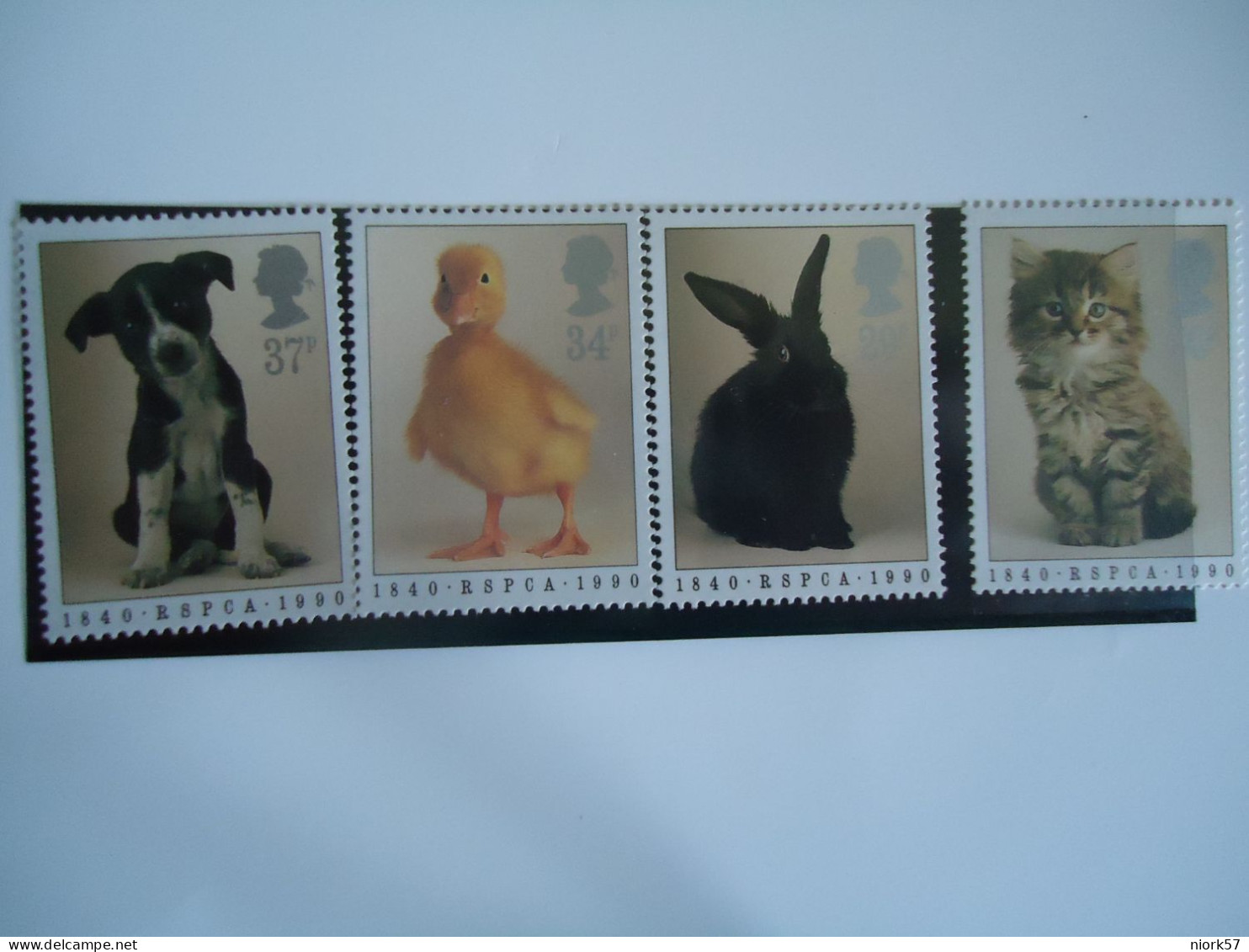 UNITED KINGDOM  MNH   4   ANIMALS  DOGS  -RABBIT CAT - Chiens