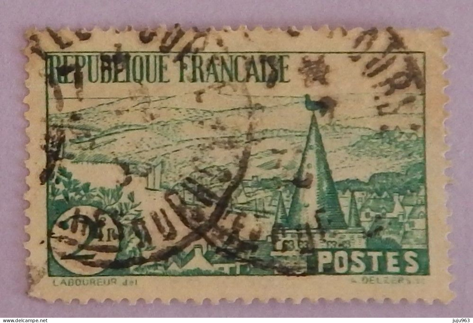 FRANCE YT 301 CACHET ROND "RIVIERE BRETONNE" ANNÉE 1935 - Oblitérés