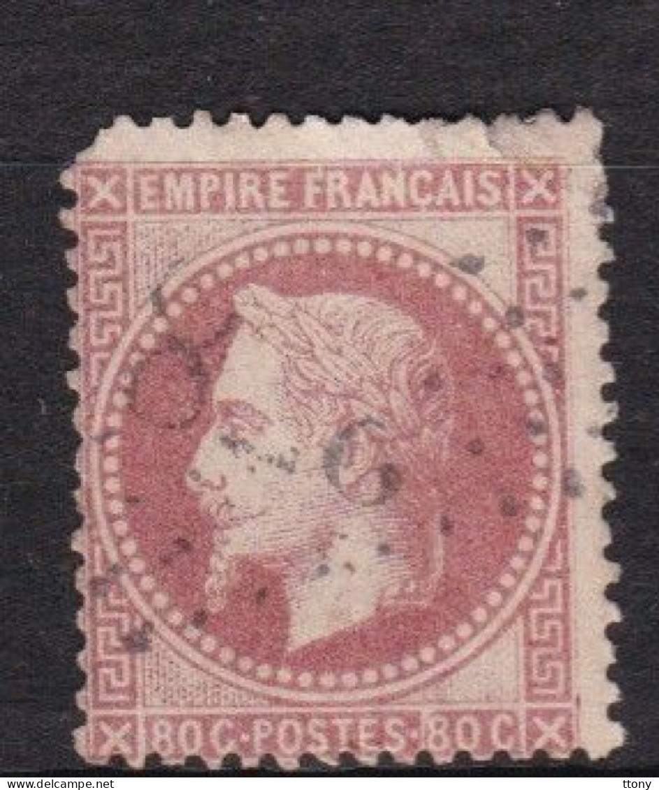 Un Timbre N° 32    Napoléon III   Lauré   Oblitéré   80 C Rose - 1863-1870 Napoleon III With Laurels