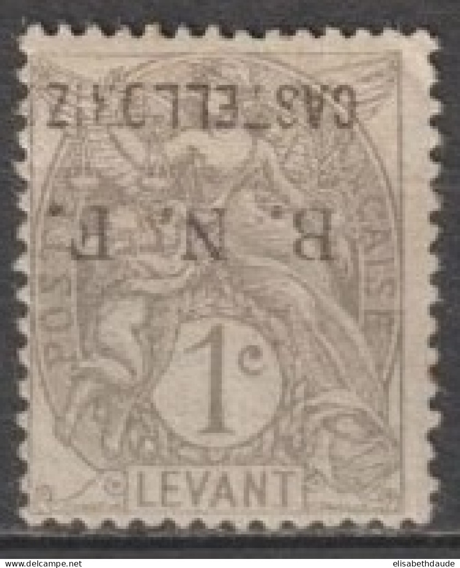 1920 - CASTELLORIZO - RARE SURCHARGE RENVERSEE YVERT N°1d * MH SIGNE CALVES - COTE = 230 EUR. - Nuovi