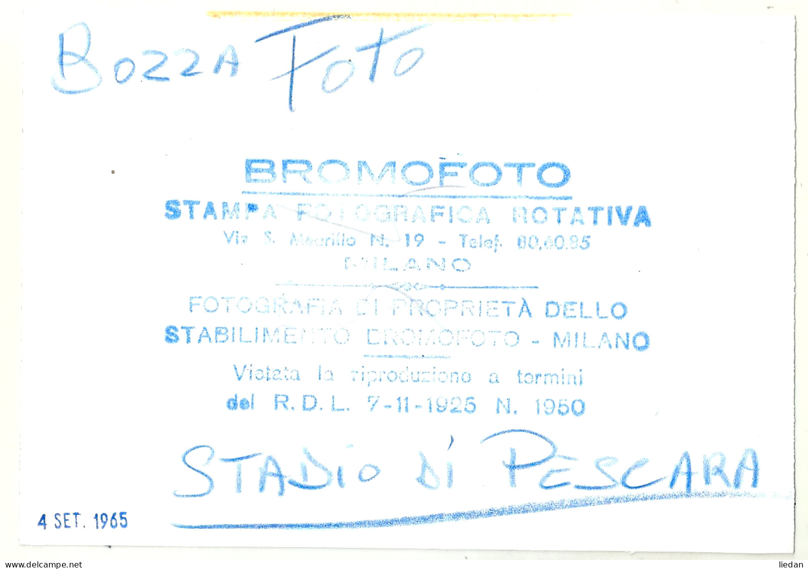 PESCARA - Stadio  - Bozza X Cartolina - Pescara