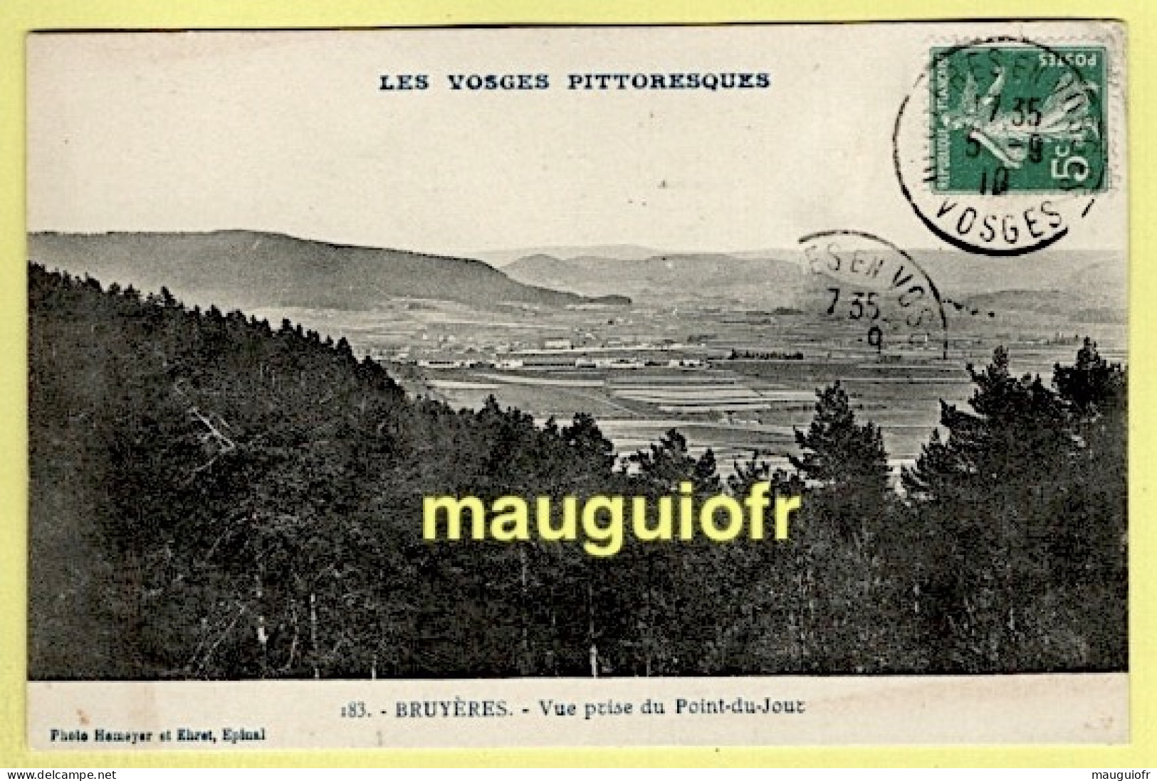 88 VOSGES / BRUYÈRES / VUE PRISE DU POINT DU JOUR / 1910 - Bruyeres