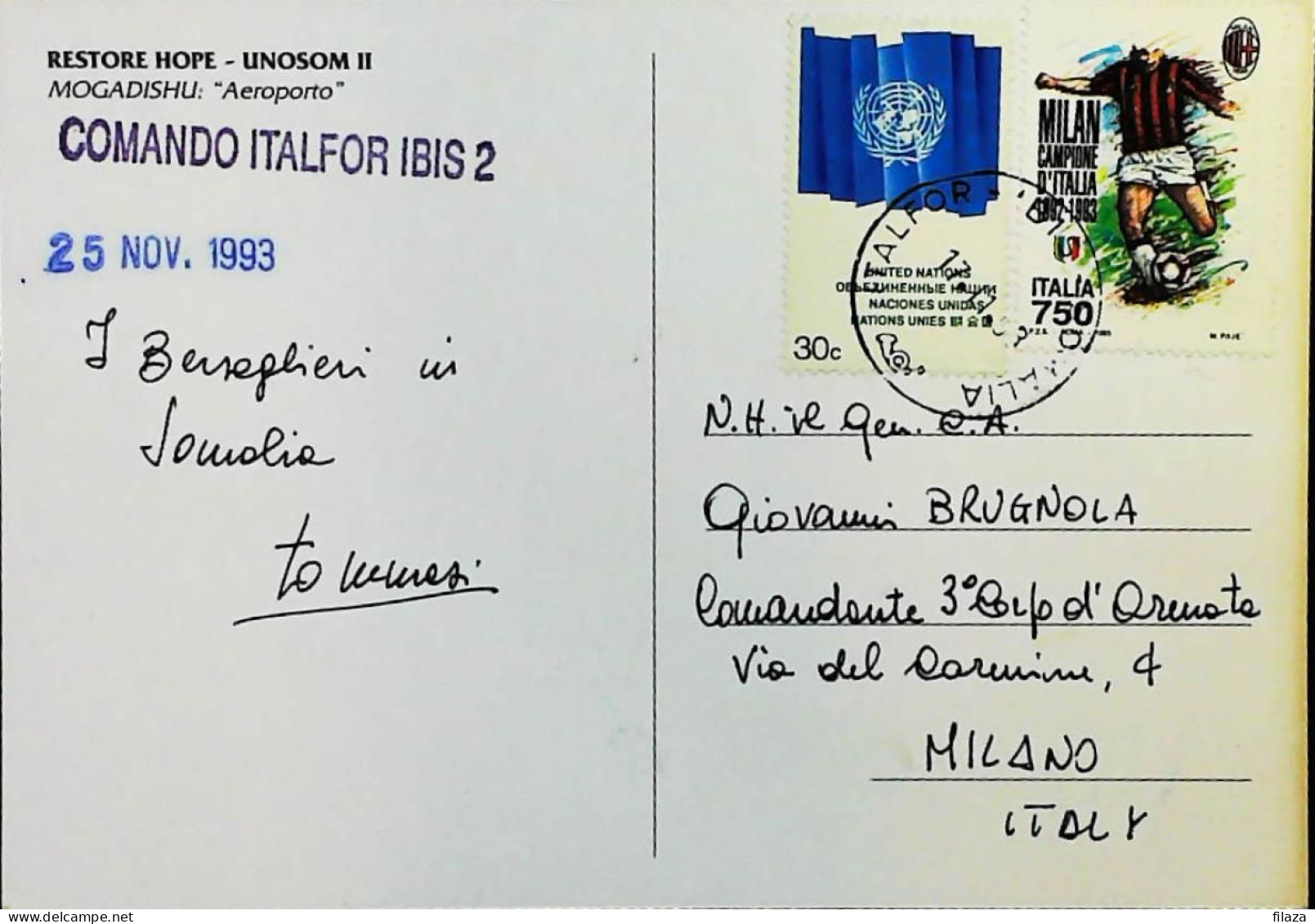 Italy - Military - Army Post Office In Somalia - ONU - ITALFOR - IBIS - S6588 - Manovre