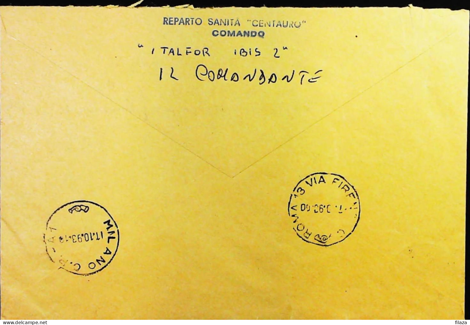 Italy - Military - Army Post Office In Somalia - ONU - ITALFOR - IBIS - Assicurata - S6655 - 1991-00: Marcophilia