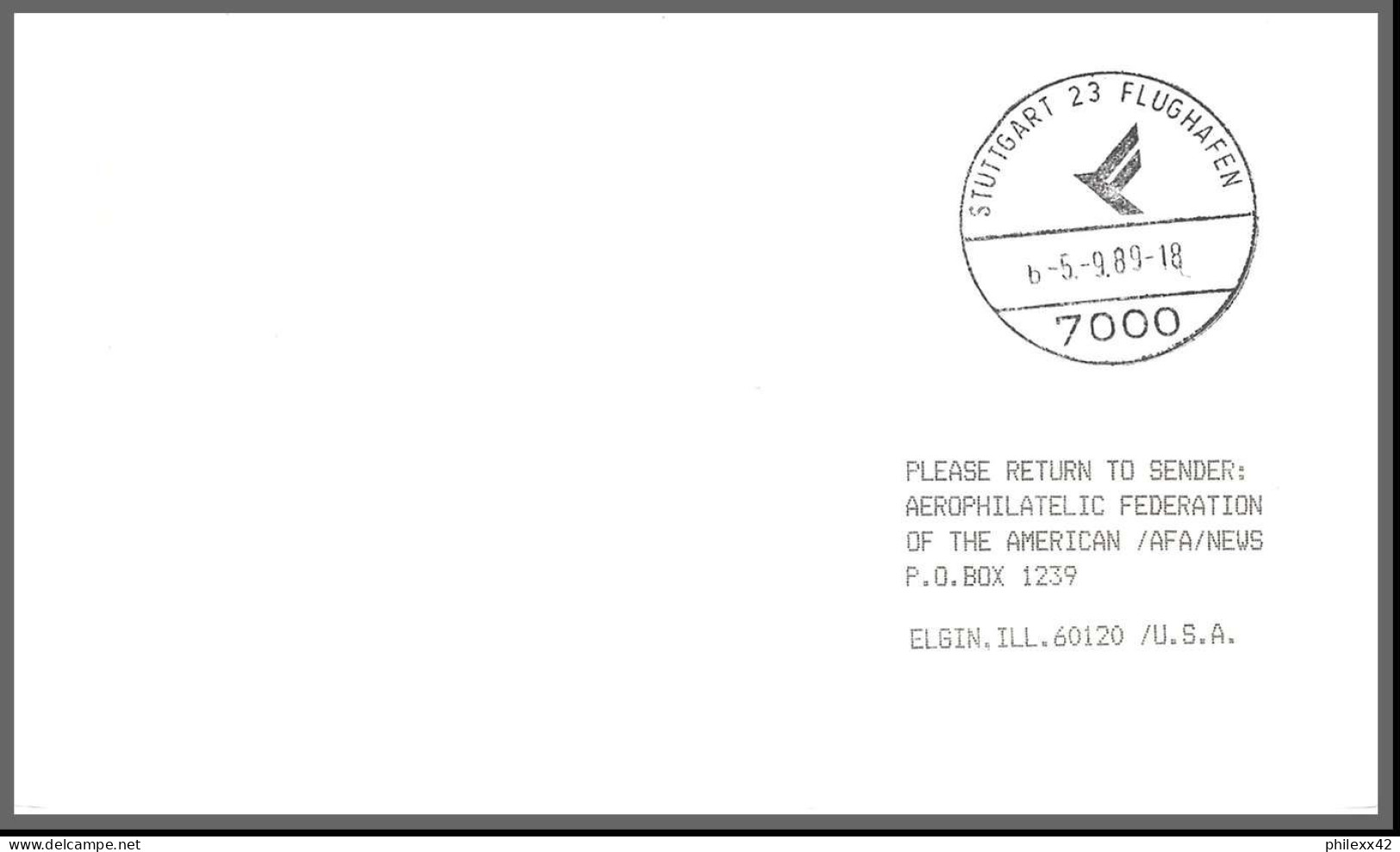 12675 Lufthansa Budapest Stuttgart 5/9/1989 Premier Vol First Flight Lettre Airmail Cover Allemagne Germany Bund  - Aviones