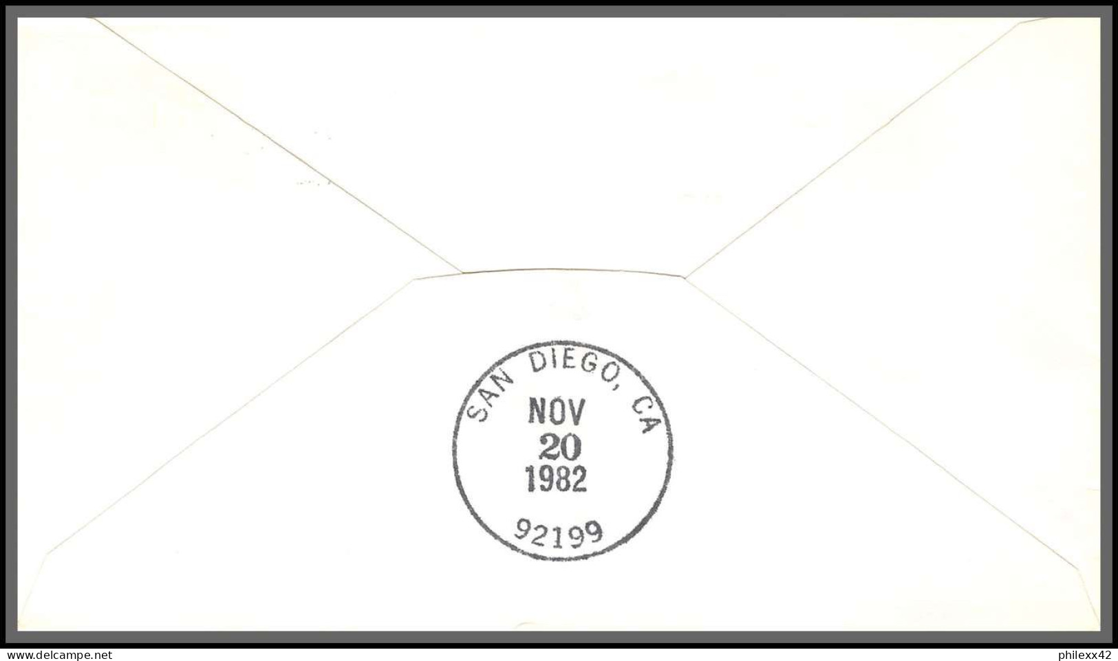 12605 Palm Springs Frontier Airlines 20/11/1982 Premier Vol First Flight Lettre Airmail Cover Usa Aviation - 3c. 1961-... Covers