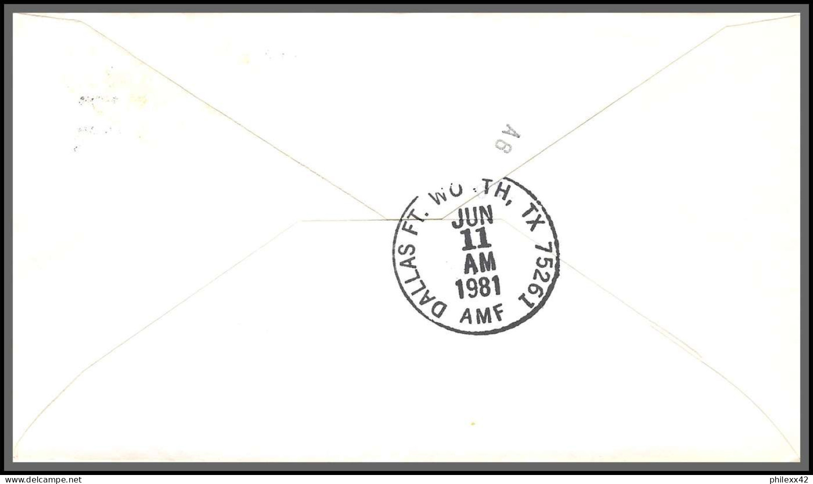 12580 Lot 2 Couleurs American Airlines Lubbock Fort Worth 11/6/1981 Premier Vol First Flight Lettre Airmail Cover Usa - 3c. 1961-... Briefe U. Dokumente