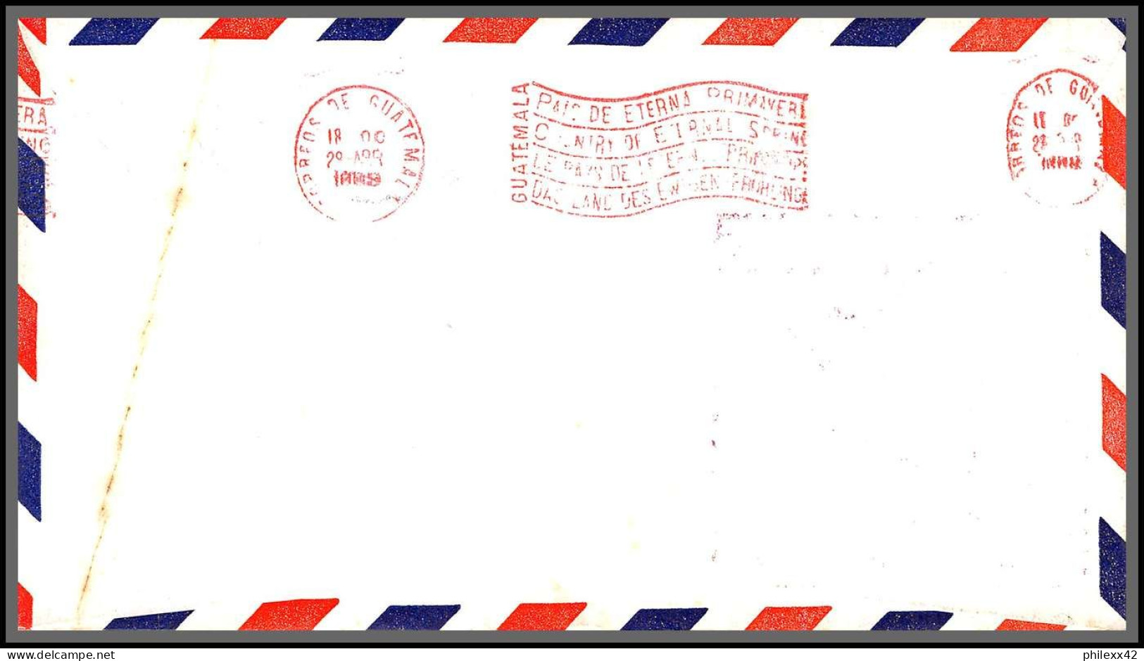 12561 Pan American New York Guatemala Jamaica 27/4/1969 Premier Vol First Flight Lettre Airmail Cover Usa Aviation - 3c. 1961-... Covers