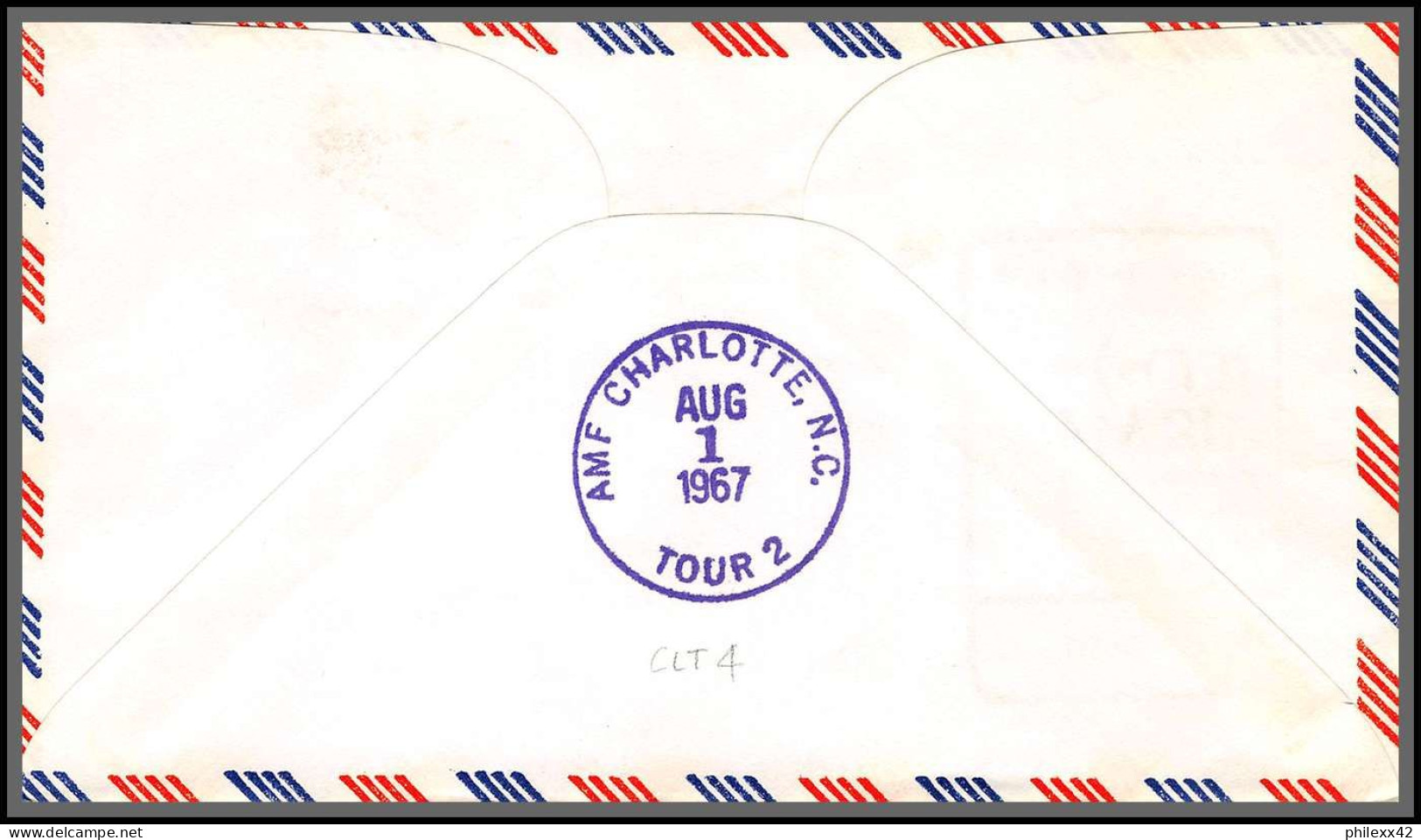 12512 Am 98 Spartanburg 1/8/1967 Inauguration Premier Vol First Flight Lettre Jet Air Mail Service Cover Usa Aviation - 3c. 1961-... Brieven