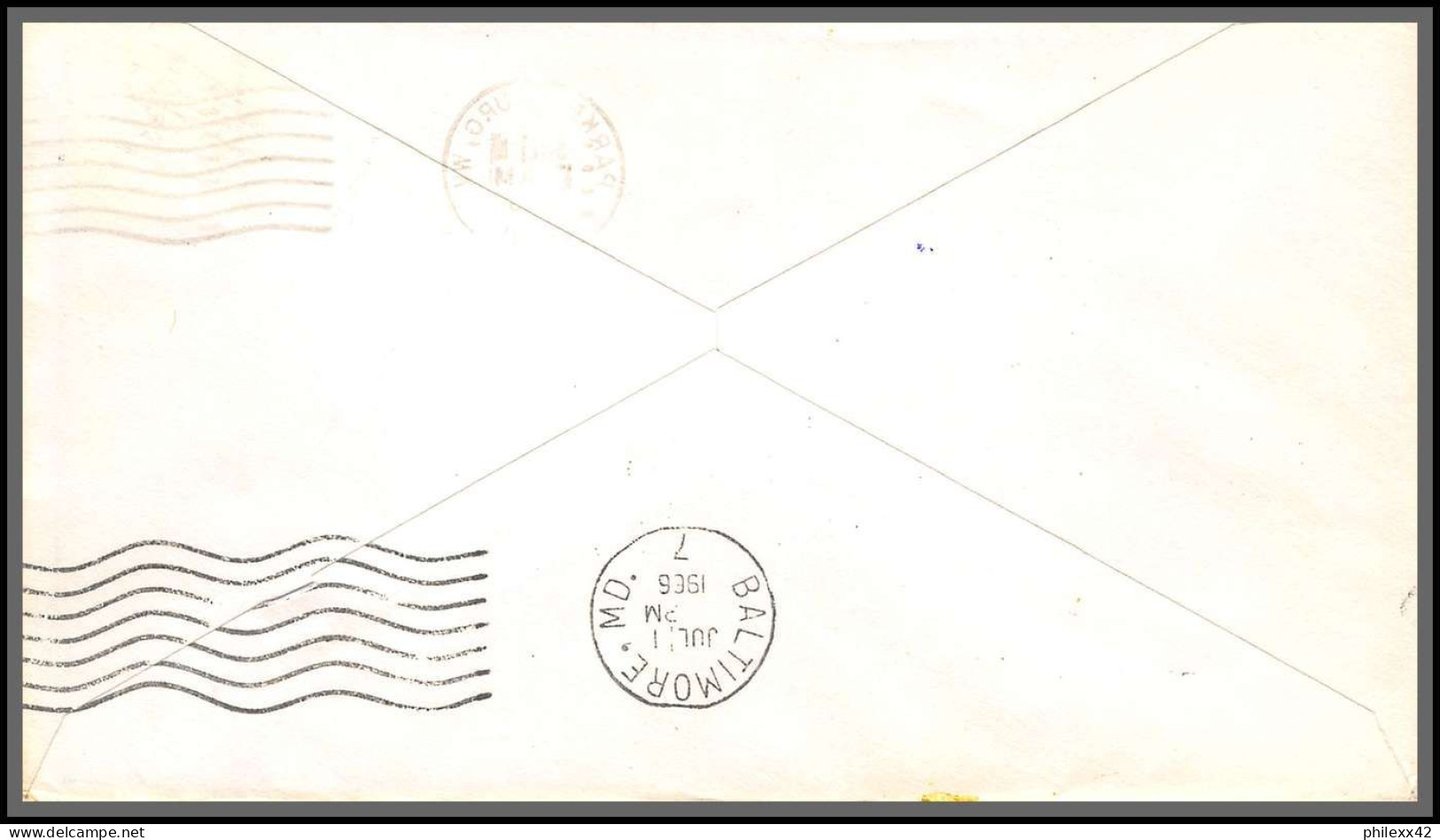 12460 Am 88 Inauguration Prop Jet Mail Parkersburg 1/7/1966 Premier Vol First Flight Lettre Airmail Cover Usa Aviation - 3c. 1961-... Storia Postale