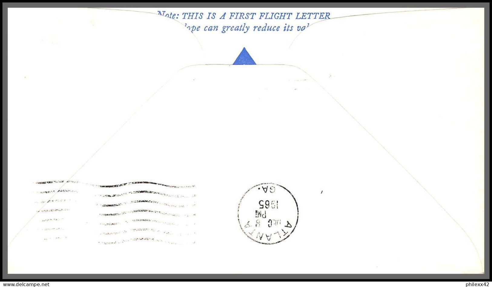 12423 9/12/1965 Dallas Atlanta Premier Vol First Flight Delta Dc 9 Lettre Airmail Cover Usa Aviation - 3c. 1961-... Storia Postale