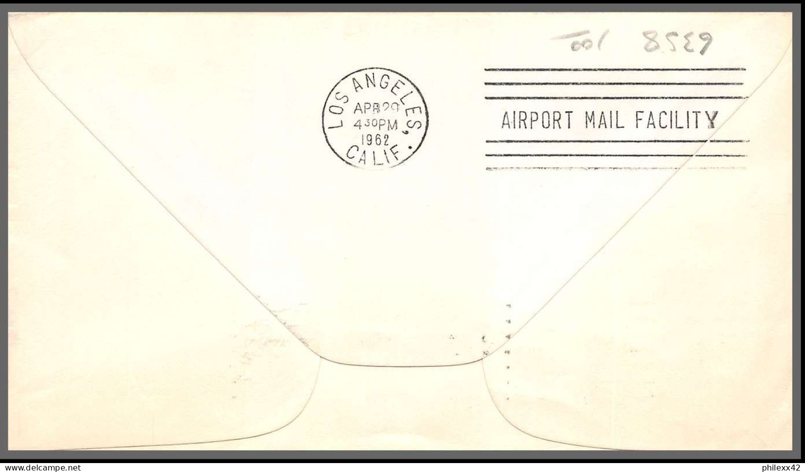 12399 Am 19 Sacramento 29/4/1962 Premier Vol First Flight Lettre Airmail Cover Usa Aviation - 3c. 1961-... Brieven