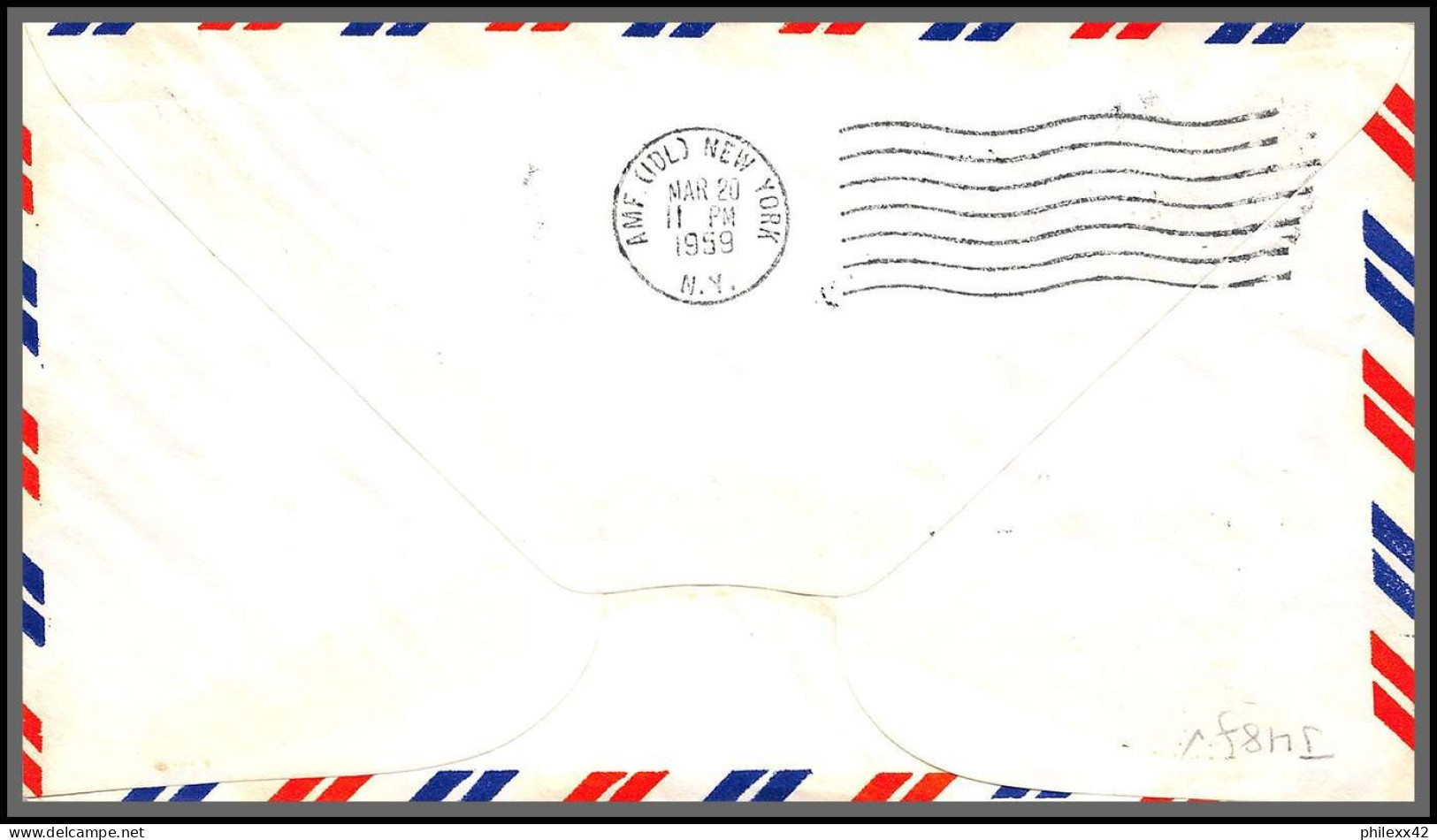 12308b Am 2 First Jet Service San Francisco To New York 20/3/1959 Premier Vol First Flight Lettre Airmail Cover Usa  - 2c. 1941-1960 Storia Postale