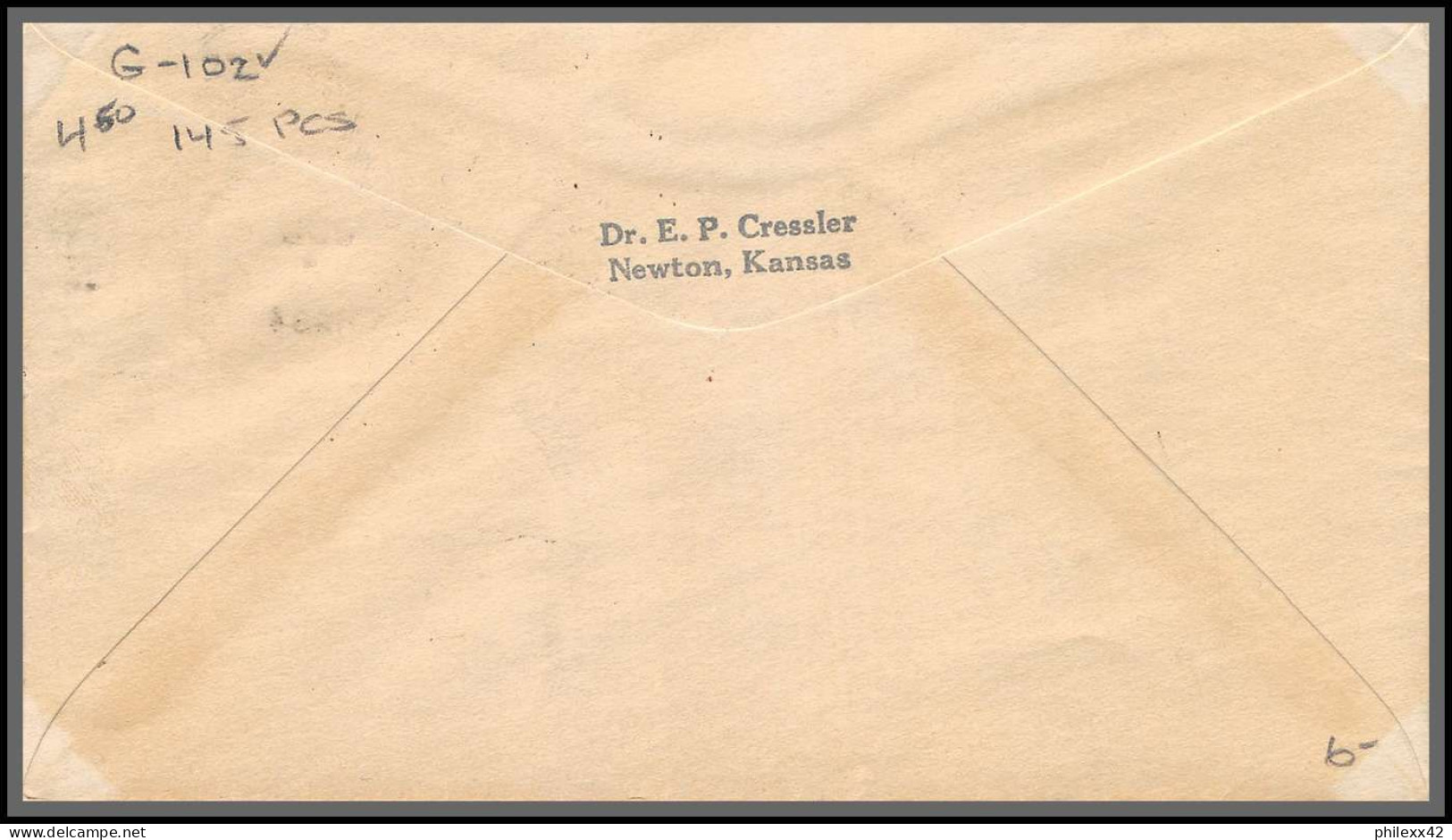 12100 Par Avion Newton Kansas /1935 Premier Vol First Flight Lettre Airmail Cover Usa Aviation - 1c. 1918-1940 Covers