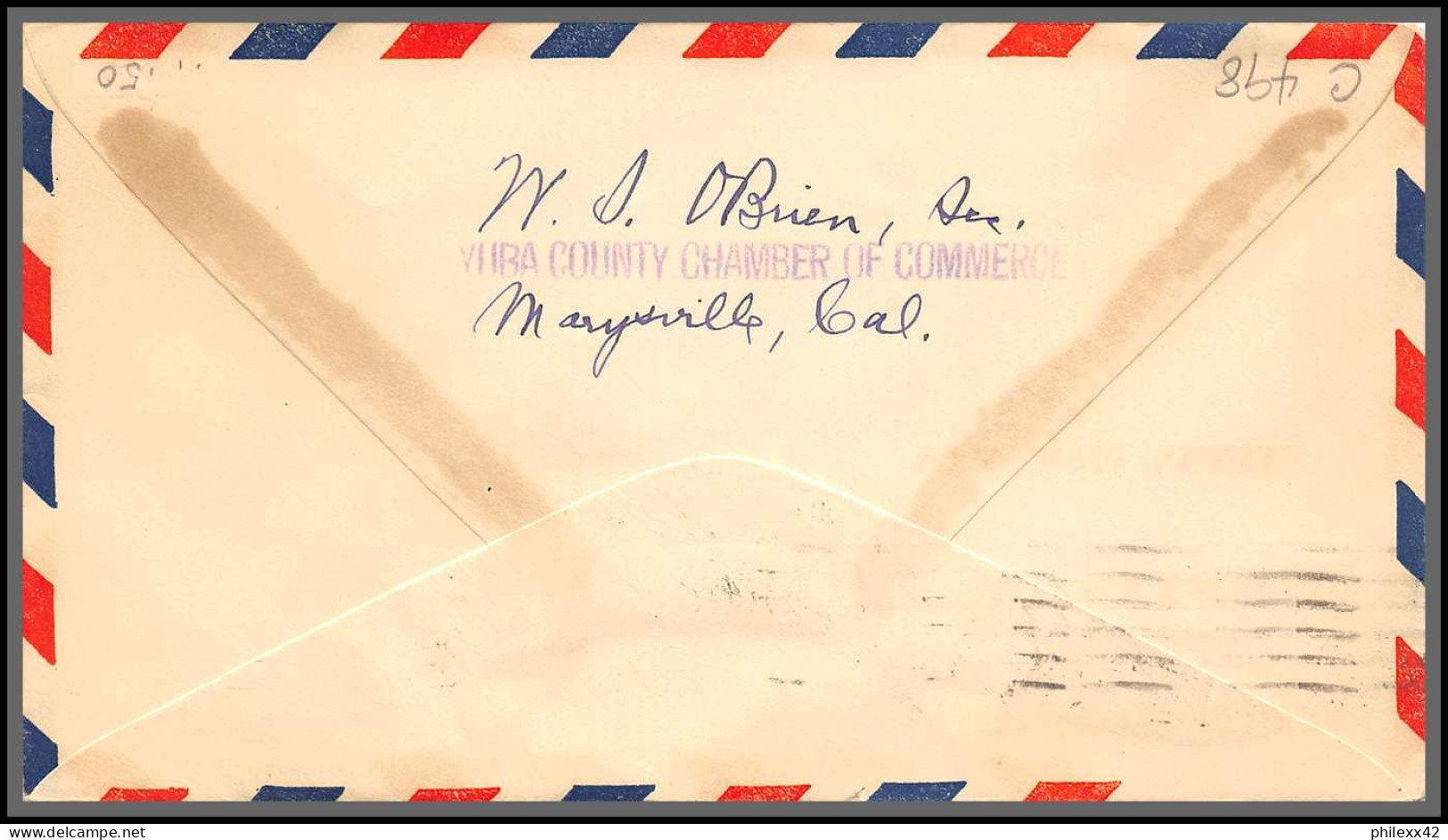 12043 Marysville Air Port 22/9/1930 Premier Vol First Flight Lettre Airmail Cover Usa Aviation - 1c. 1918-1940 Lettres