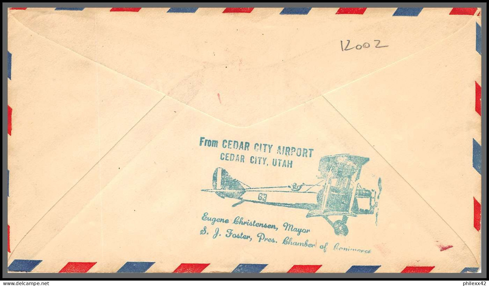 12002 Cedar City Gateway To National Parks 18/5/1929 Premier Vol First Flight Entier Stationery Airmal Usa Aviation - 1c. 1918-1940 Covers