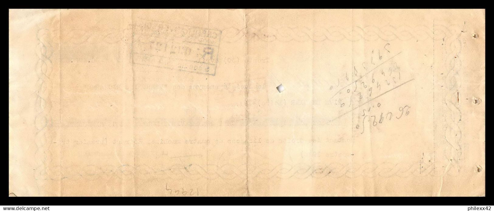 12994 Paris Verreries Richarme Rive De Gier Loire 1926 Timbre Fiscal Fiscaux Sur Document France - Storia Postale