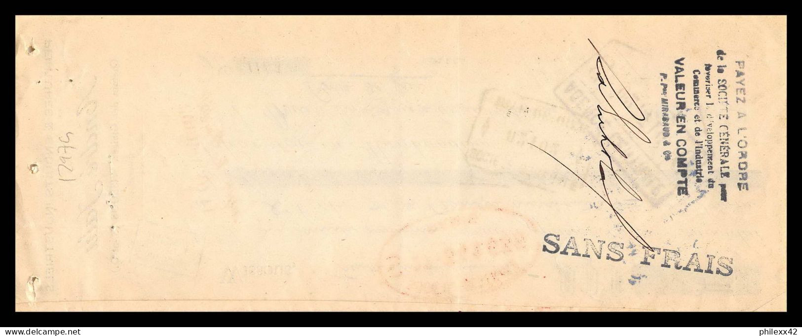 12978 Jalu Wissous Verreries Richarme Rive De Gier Loire 1925 Timbre Fiscal Fiscaux Sur Document France - Storia Postale