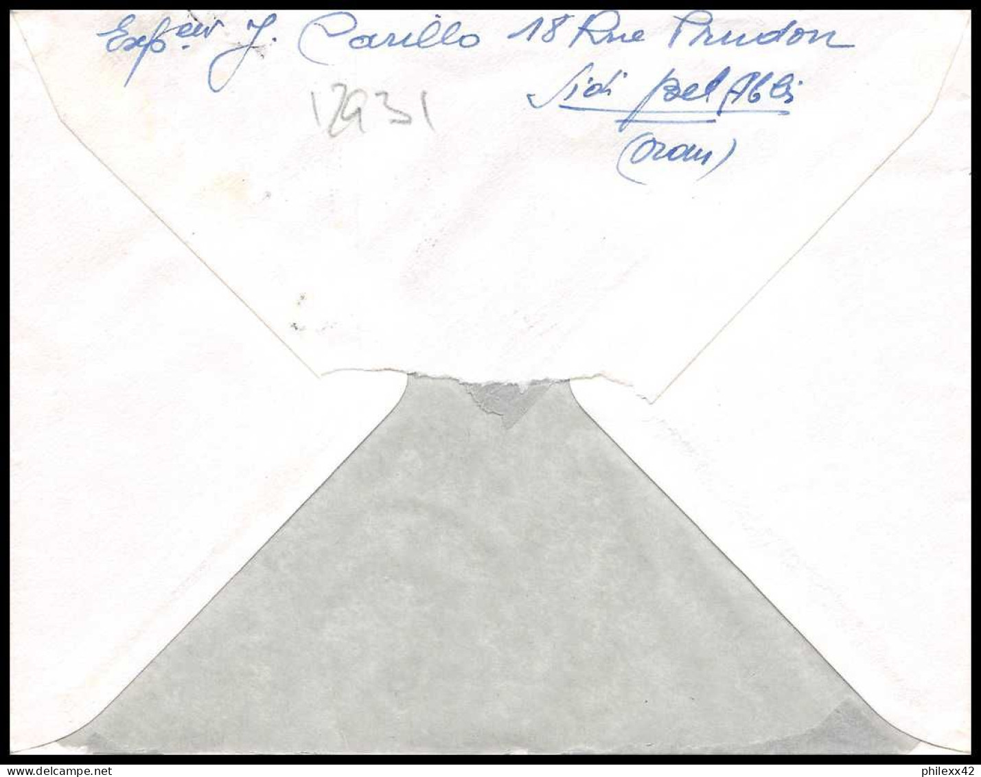 12931 N°366 JANVIER 1963 Sidi Bel Abbès Algérie Lettre Cover Aller Retour D'un Refugié Voir 12932 - Algerien (1962-...)