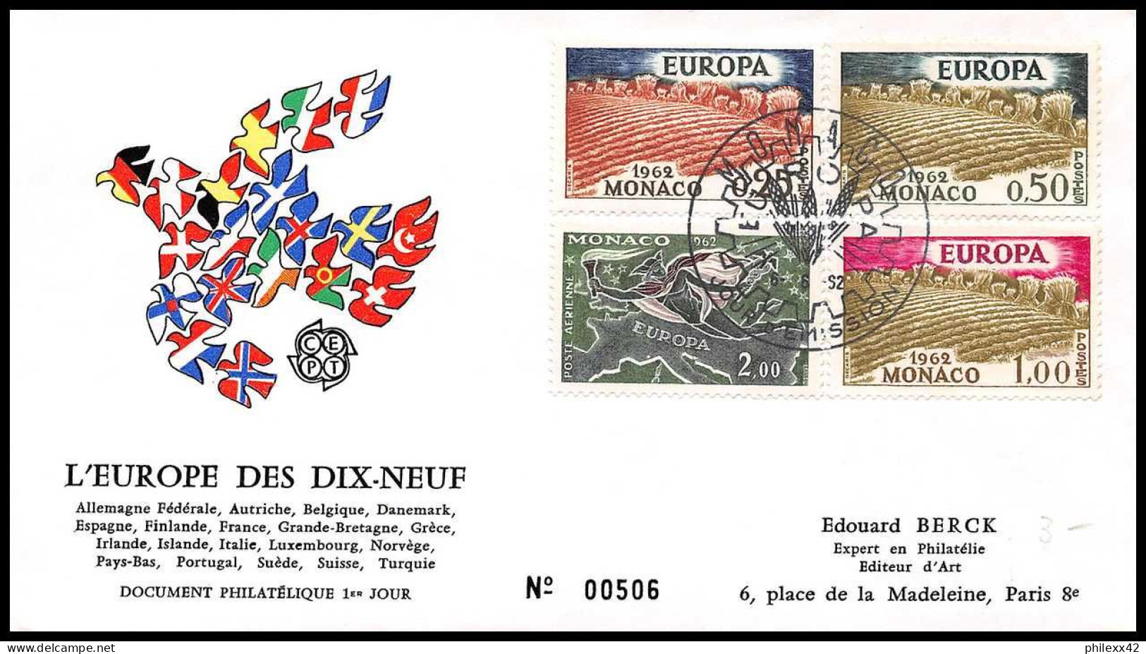 12903 Lot De 10 Fdc Premier Jour Europa 1965/1973 Fdc Premier Jour Monaco Lettre Cover - Collections, Lots & Series