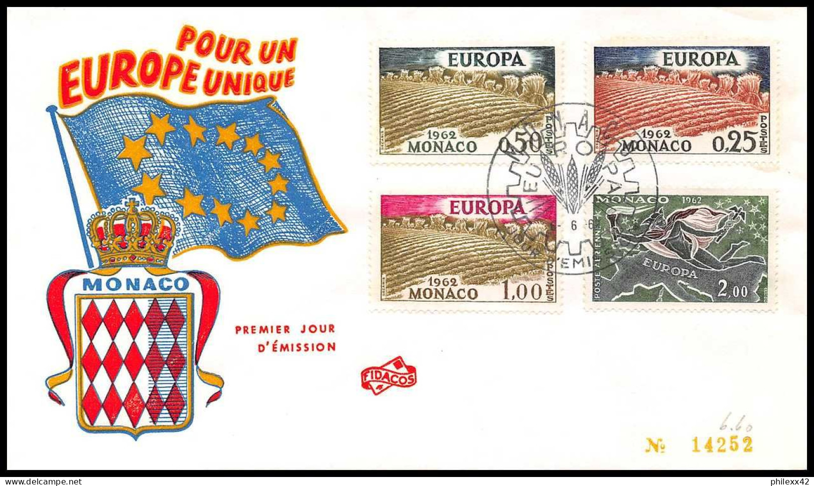 12903 Lot De 10 Fdc Premier Jour Europa 1965/1973 Fdc Premier Jour Monaco Lettre Cover - Colecciones & Series