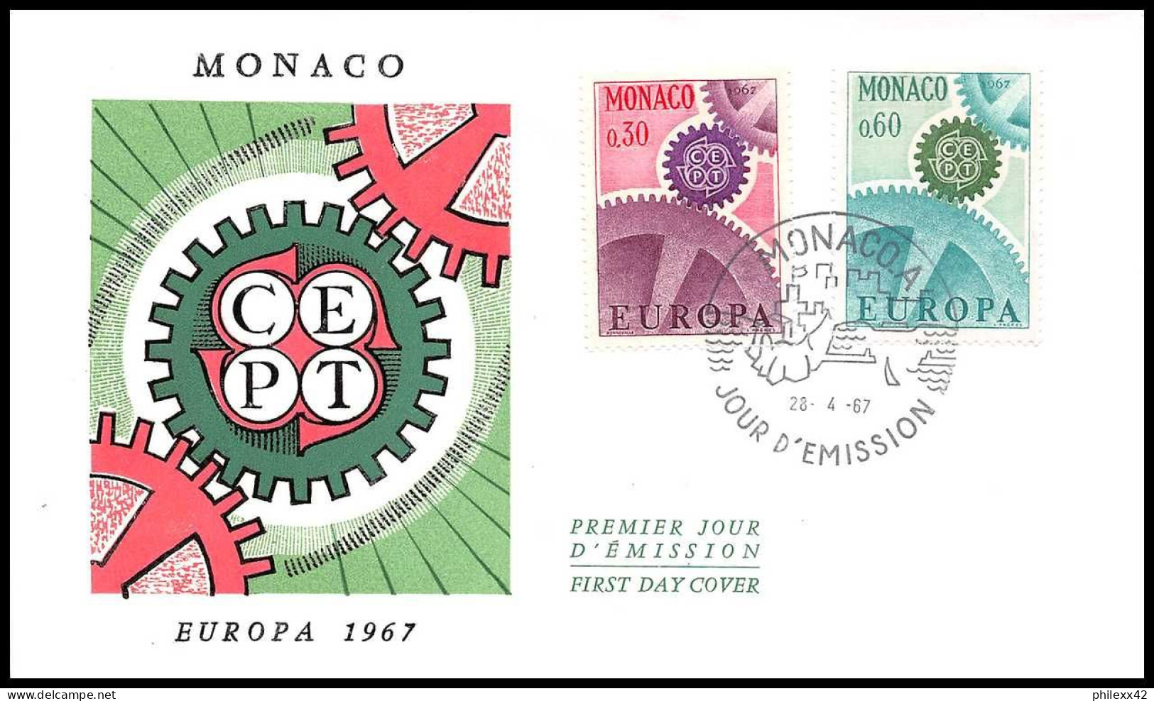 12903 lot de 10 fdc premier jour europa 1965/1973 fdc premier jour monaco lettre cover