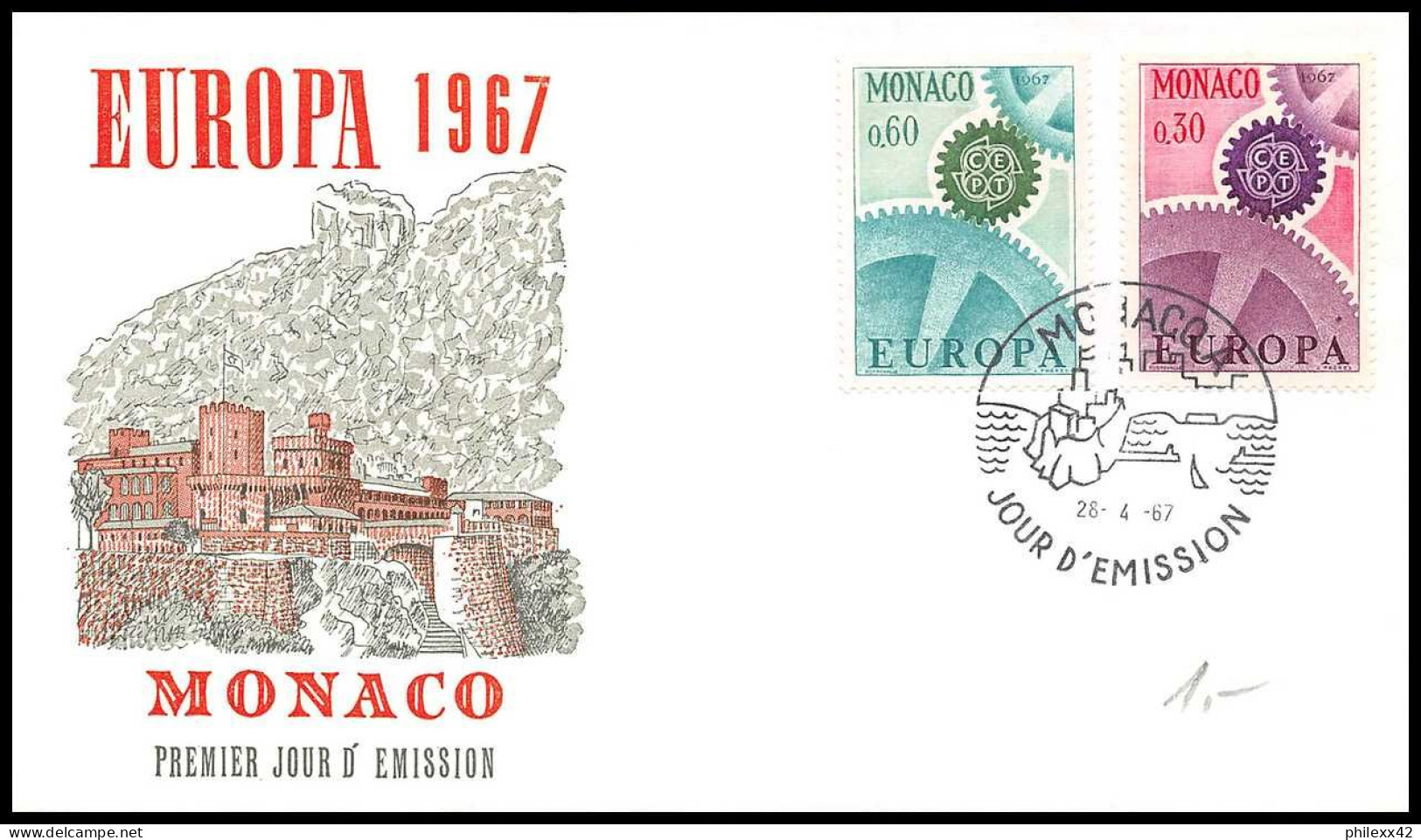 12903 lot de 10 fdc premier jour europa 1965/1973 fdc premier jour monaco lettre cover