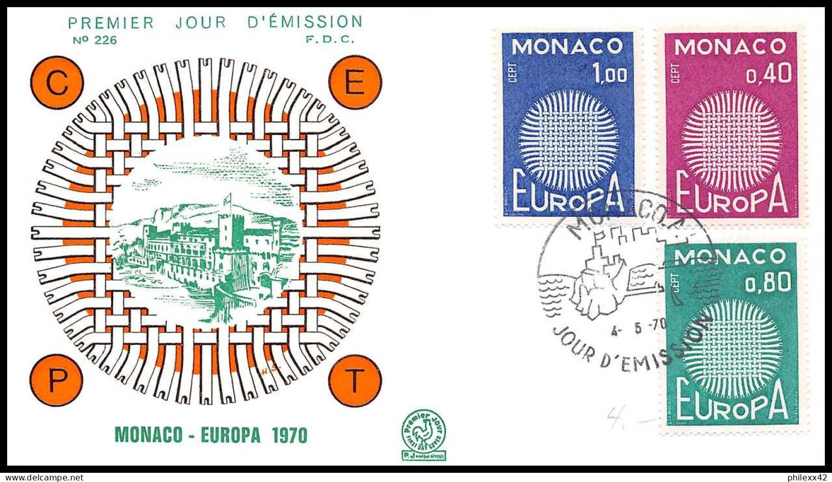 12903 lot de 10 fdc premier jour europa 1965/1973 fdc premier jour monaco lettre cover