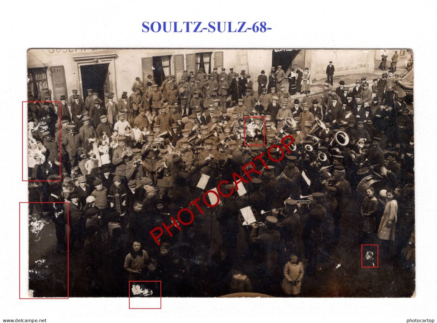 SOULTZ-SULZ-68-CONCERT-CARTE PHOTO Allemande-Guerre-14-18-1 WK-Militaria- - Soultz